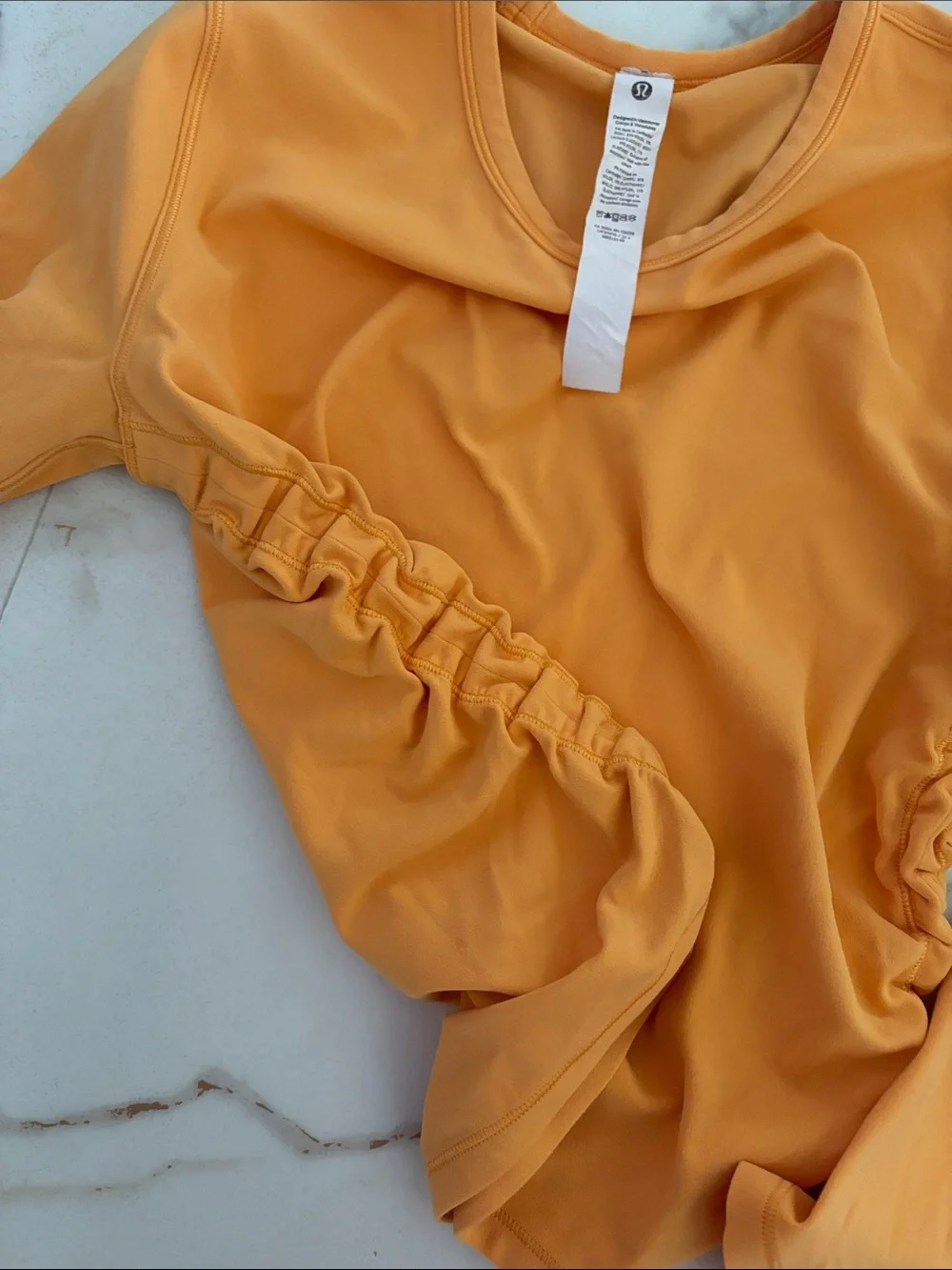lululemon athletica Long-Sleeve Side-Ruched Top - Orange